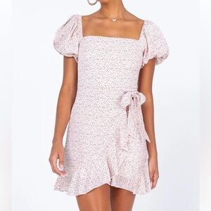 Princess Polly Annie Floral Pink Mini Dress Size 8